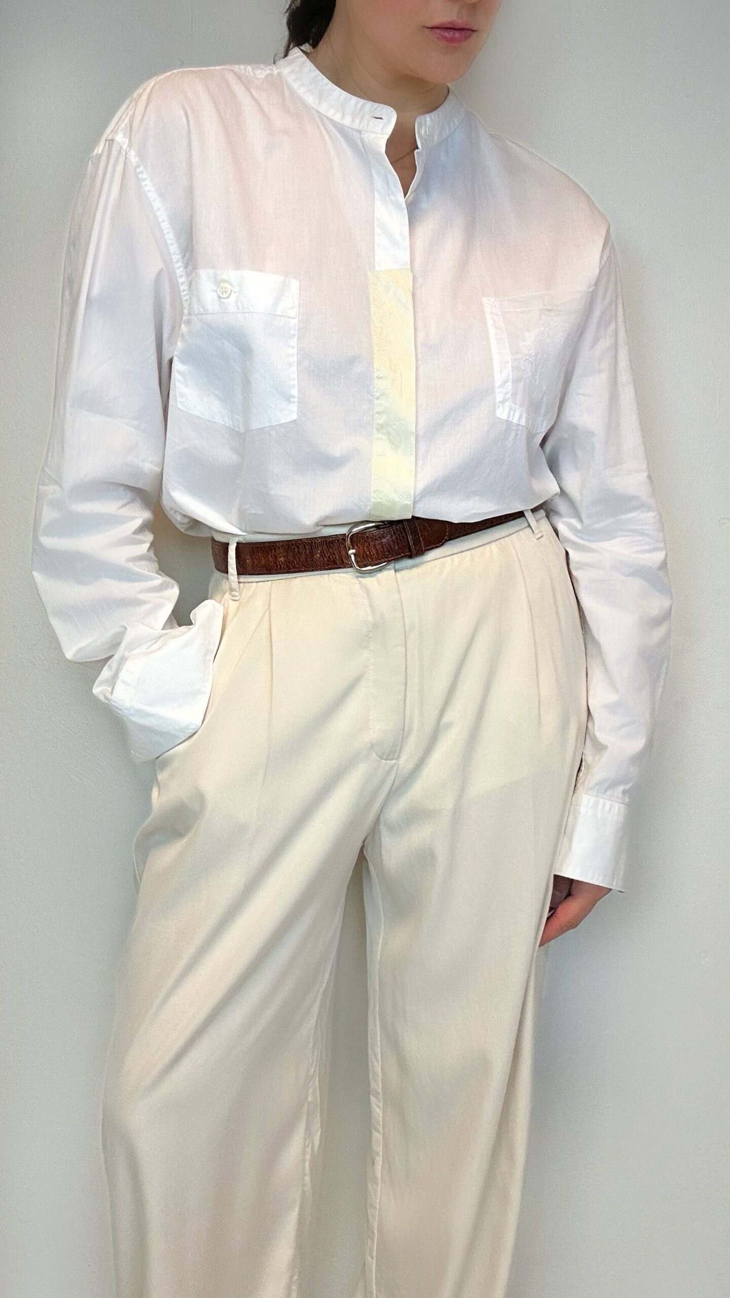 ROBERTO CAVALLI unisex shirt with a standing collar