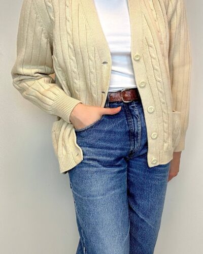 Gnocchi beige woolen cardigan