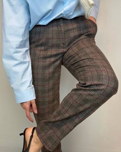 MARELLA woolen tartan trousers