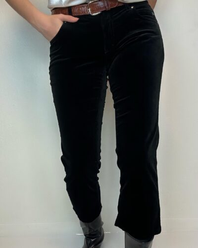 BURBERRY black velour pants