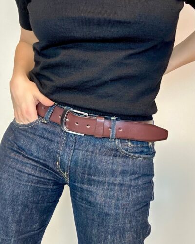 Timeless classic brown leather belt