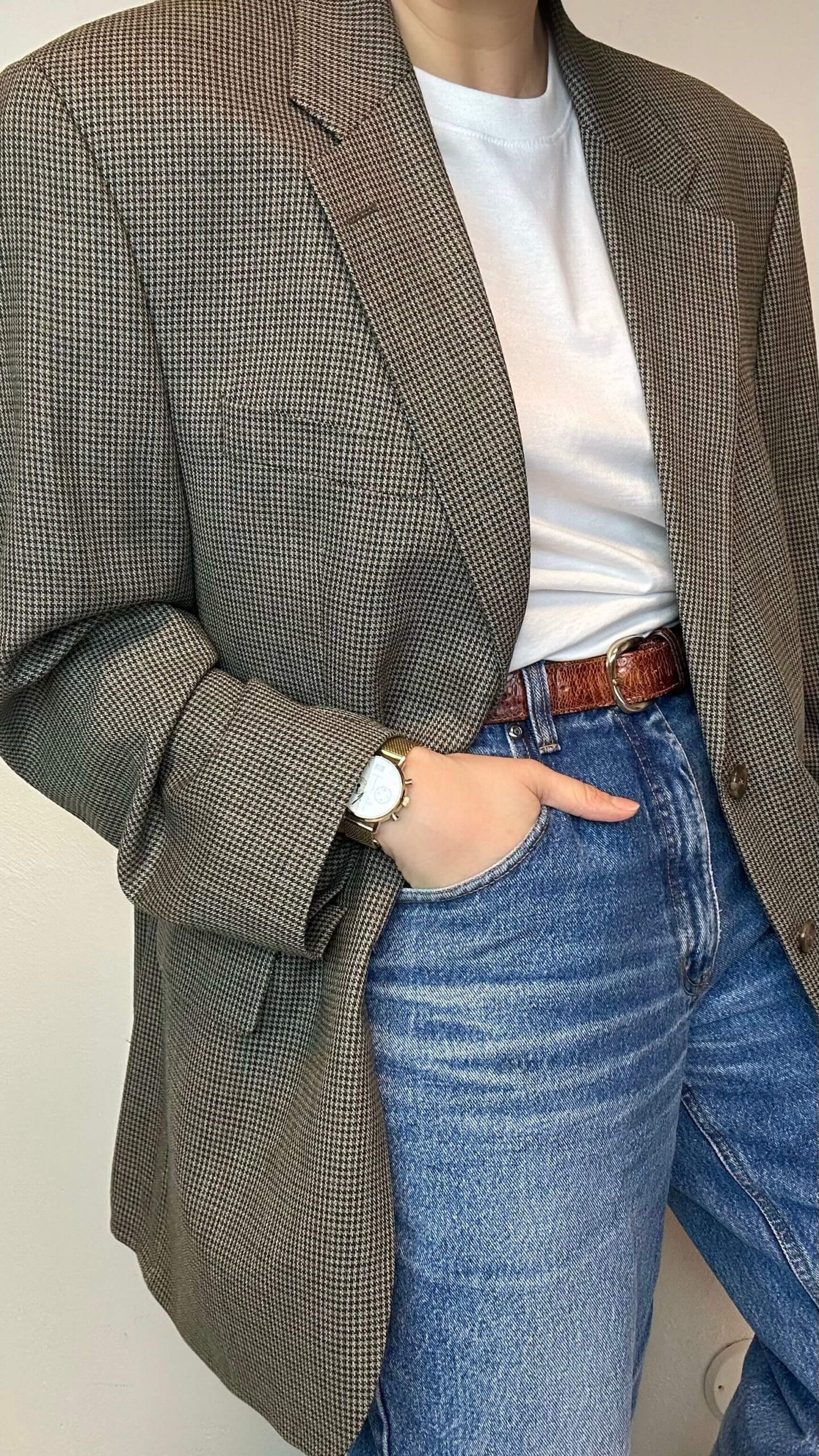 RALPH LAUREN plaid silk/wool masculine blazer - Image 3