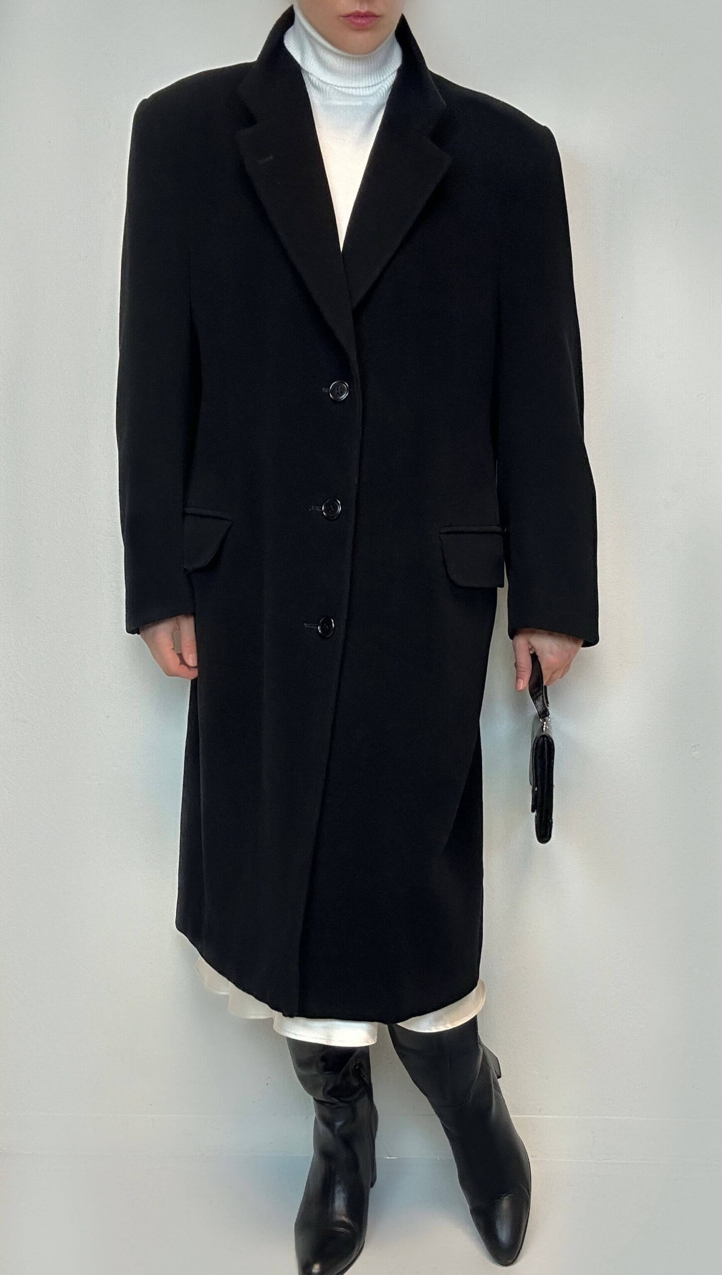 VALENTINO GARAVANI luxury masculine classic long woolen coat