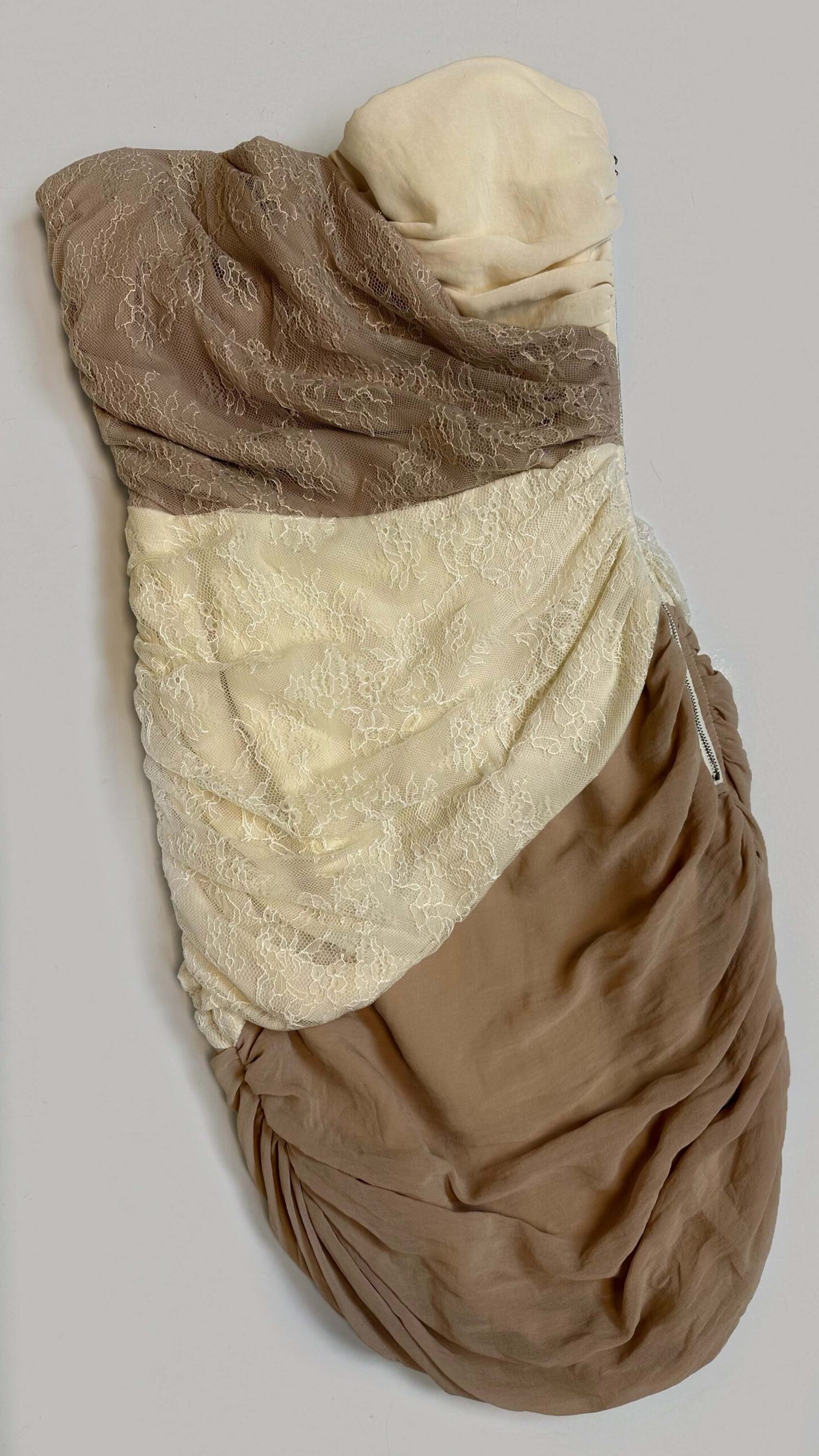 ELISABETTA FRANCHI nude bodycon dress