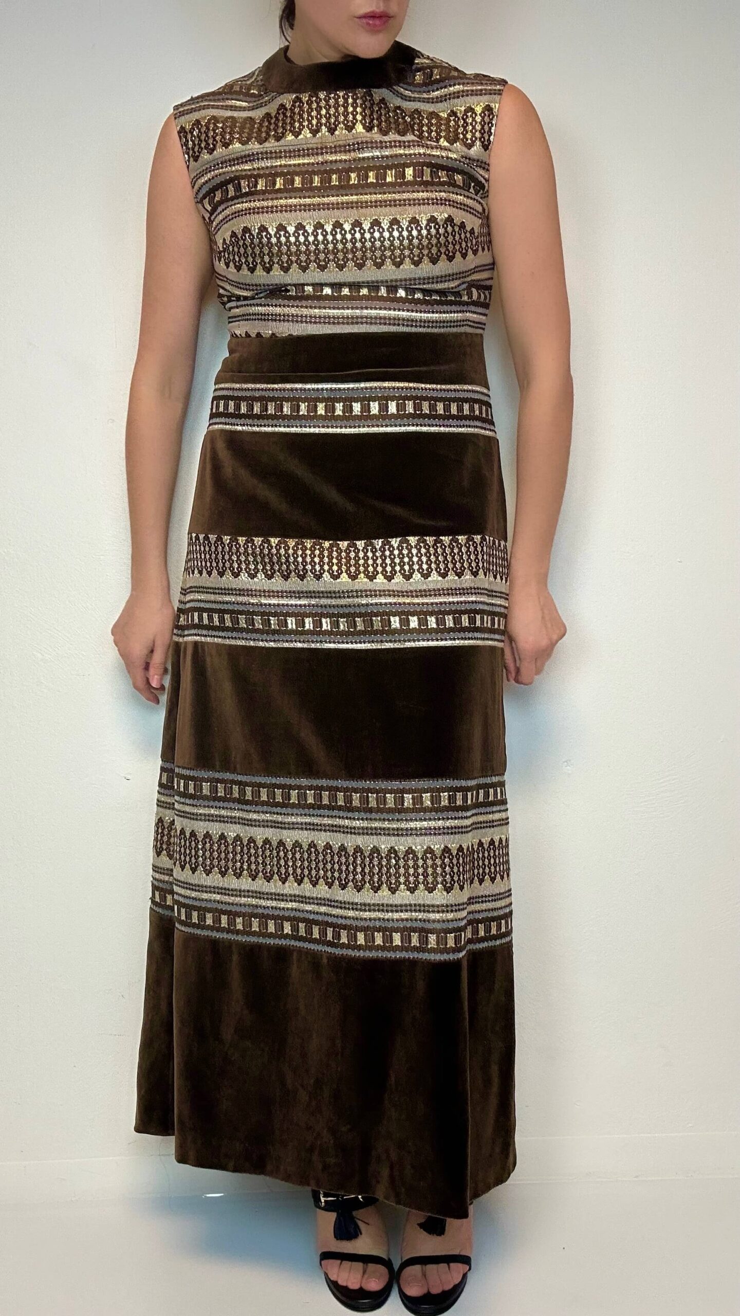 Cleopatra maxi hot chocolate brown dress