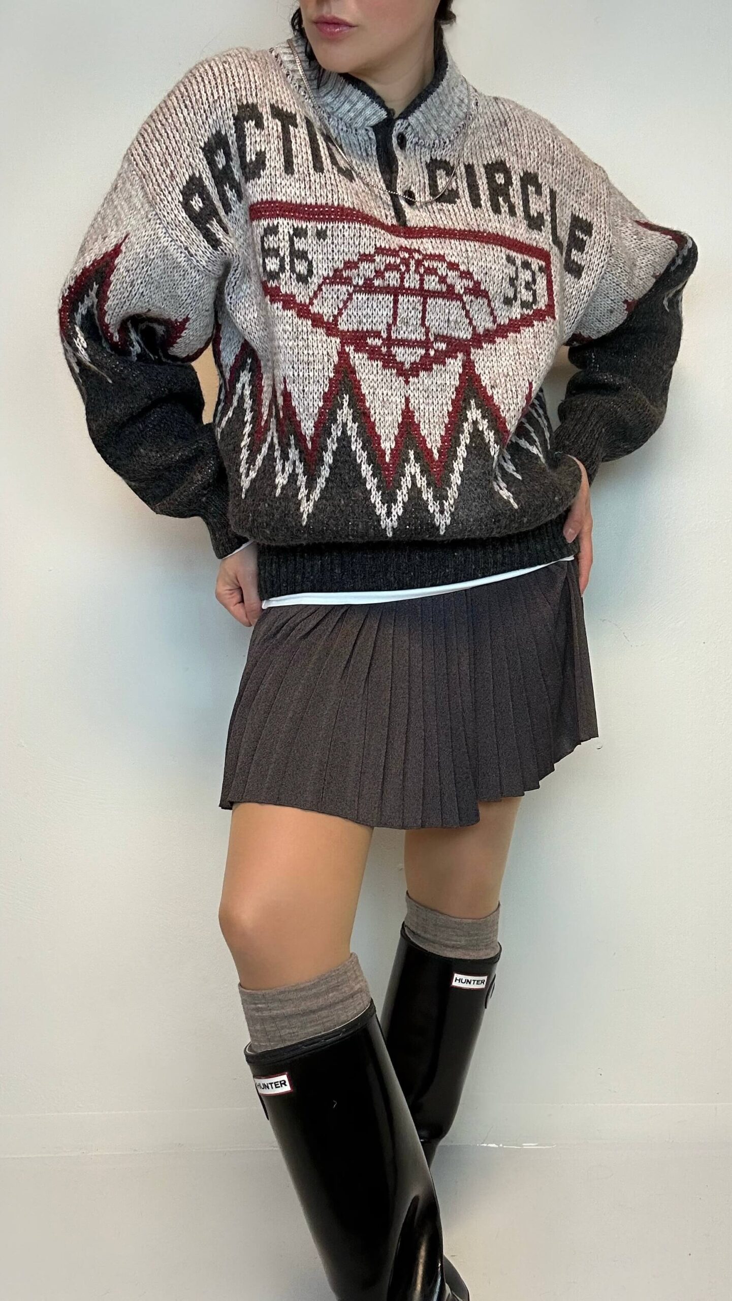 Arctic Circle wool mix polo sweater