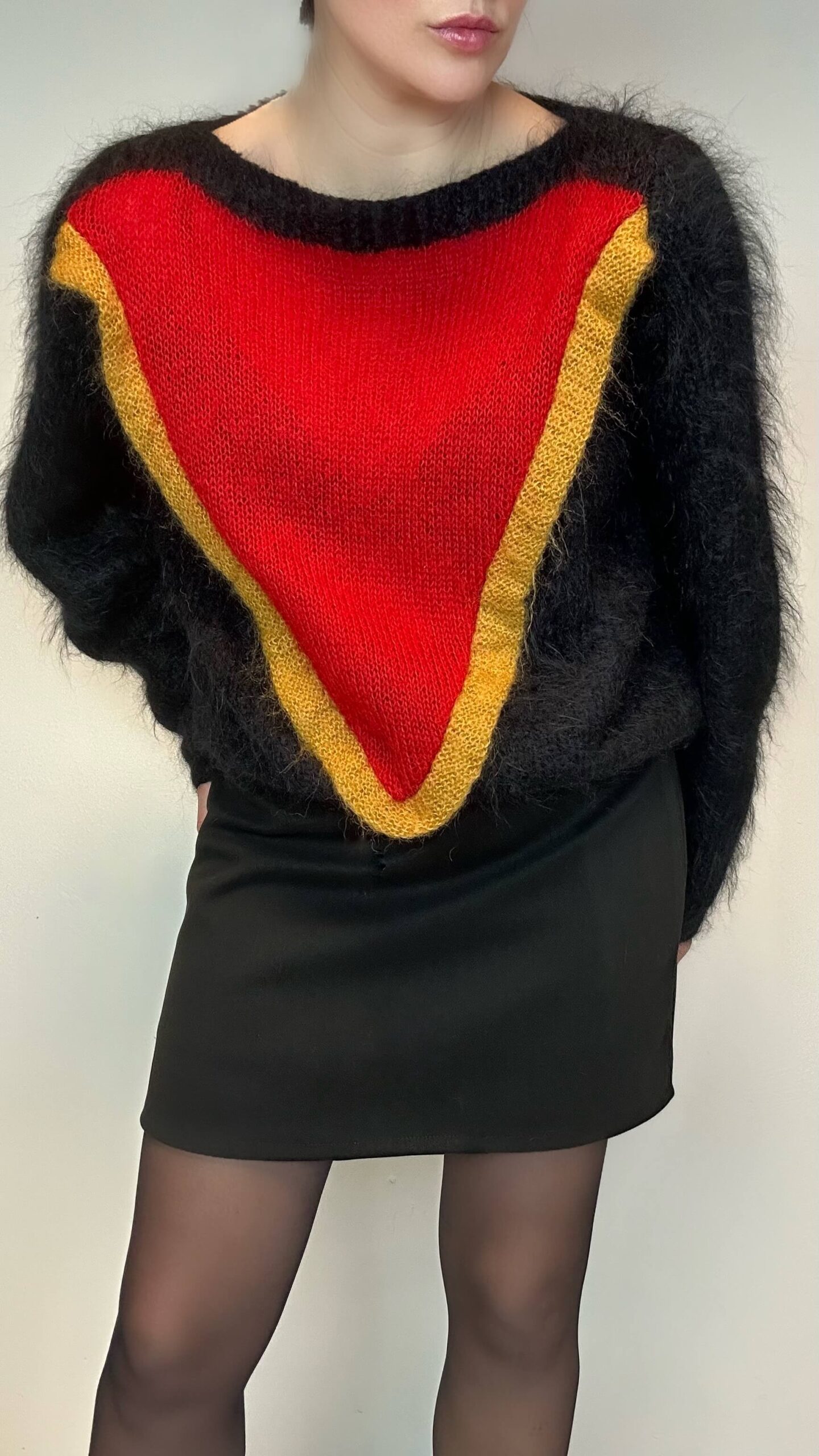 Statement mohair wool sweater