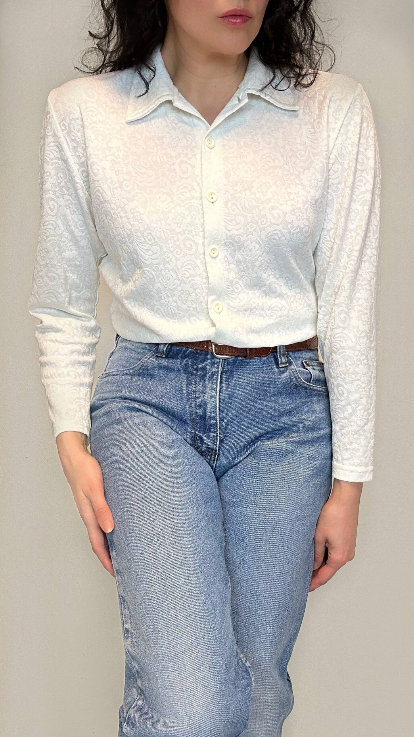 Pattern casual soft blouse