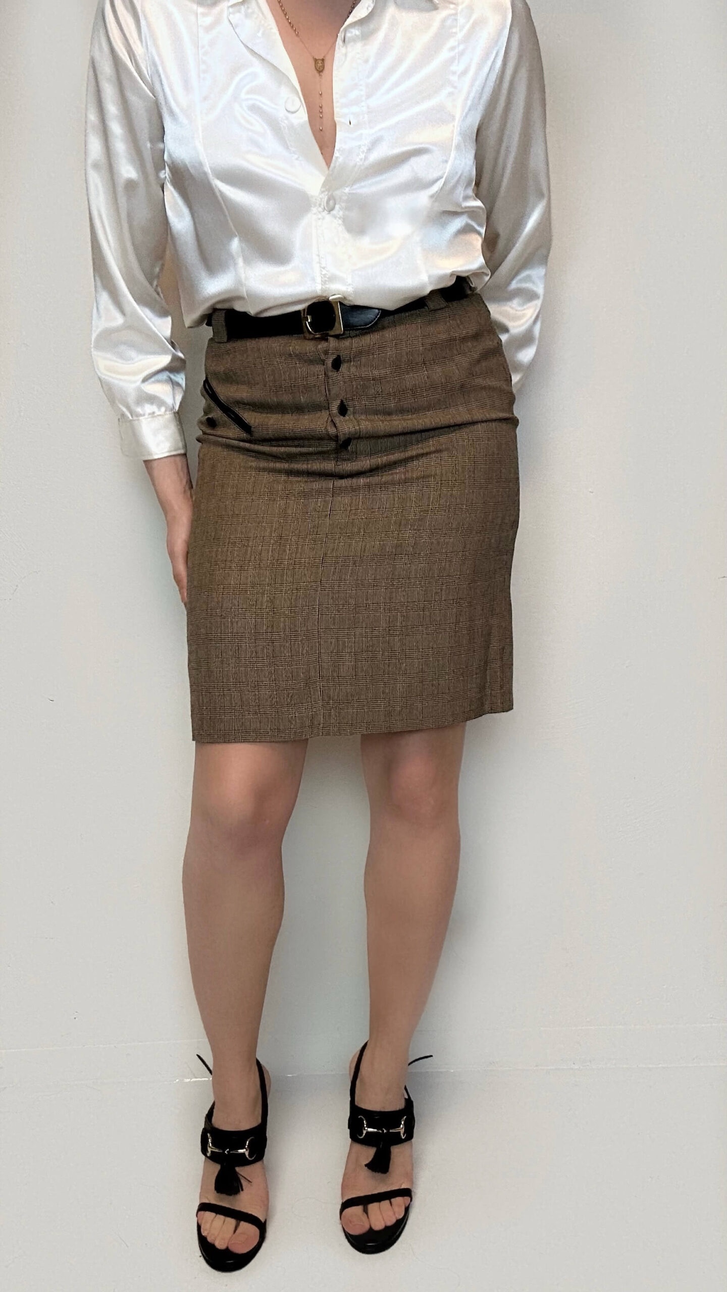 Office check skirt